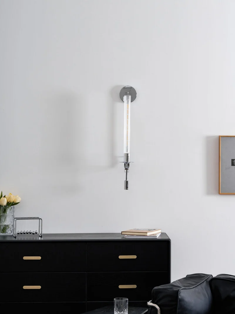 Klassieke Messing Wandlamp met Geribbeld Glas – 1940s Franse Stijl Cilinderlamp voor Gang Woonkamer Slaapkamer – E26 E27 Fitting – Enkel en Dubbel Lichtpunt | Sansoti