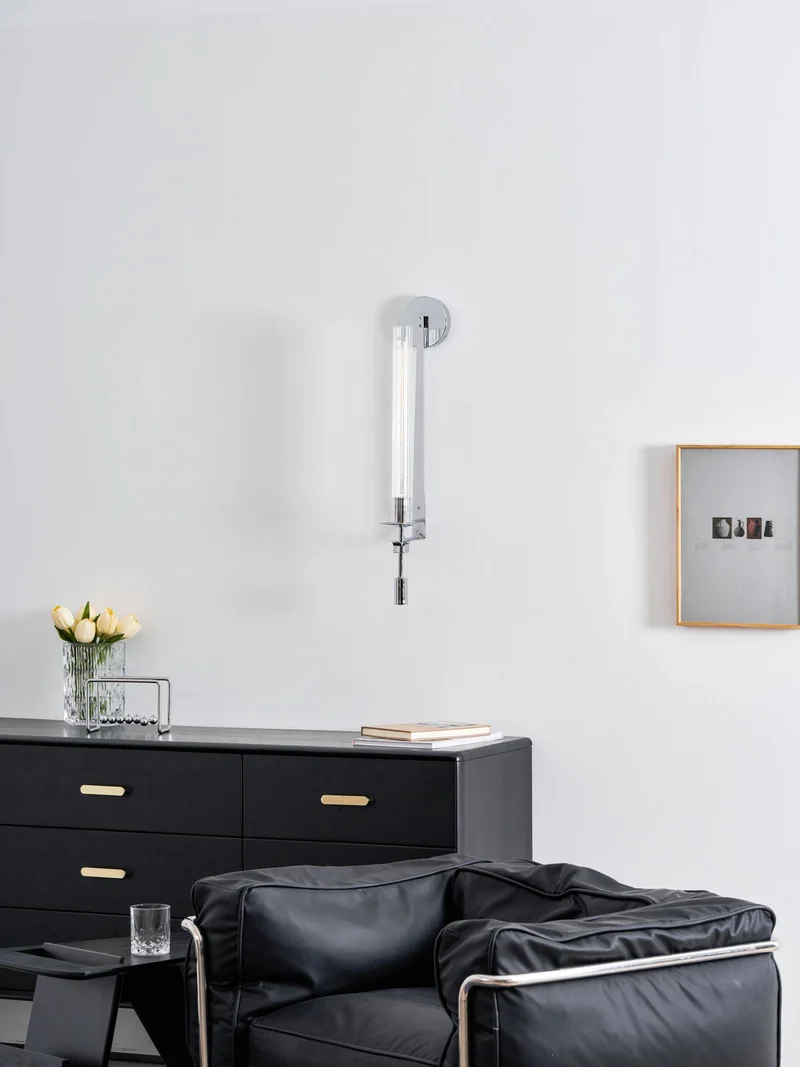 Klassieke Messing Wandlamp met Geribbeld Glas – 1940s Franse Stijl Cilinderlamp voor Gang Woonkamer Slaapkamer – E26 E27 Fitting – Enkel en Dubbel Lichtpunt | Sansoti