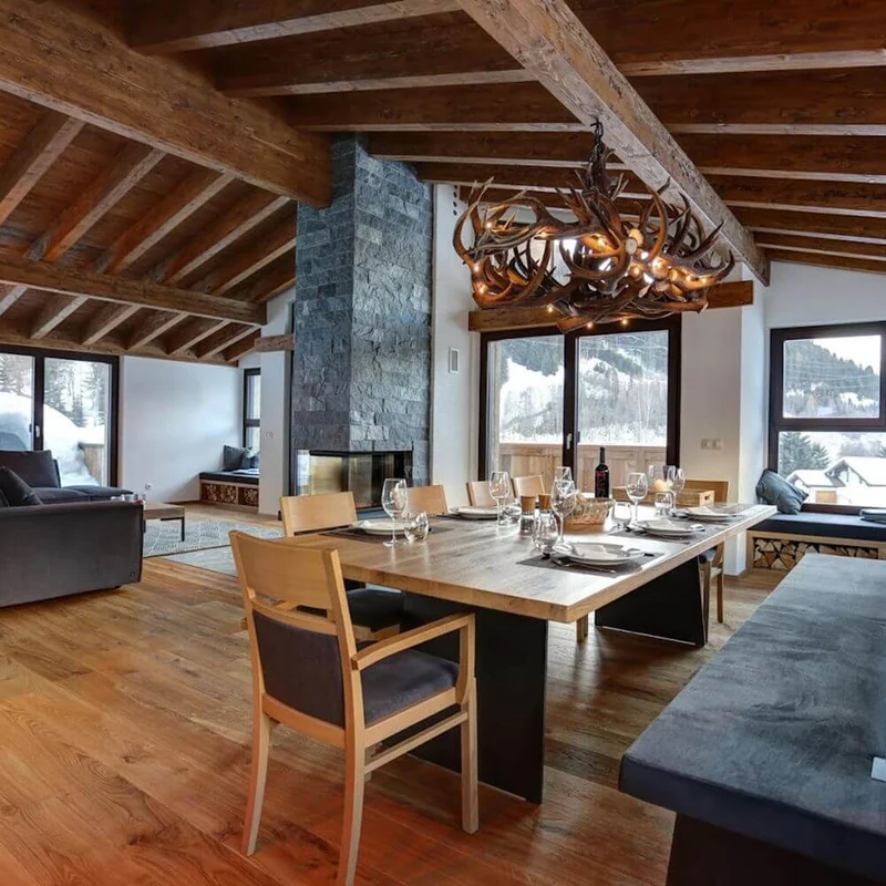 XXL Rothirsch LED Geweihlampe 160 x 90cm für Chalet
