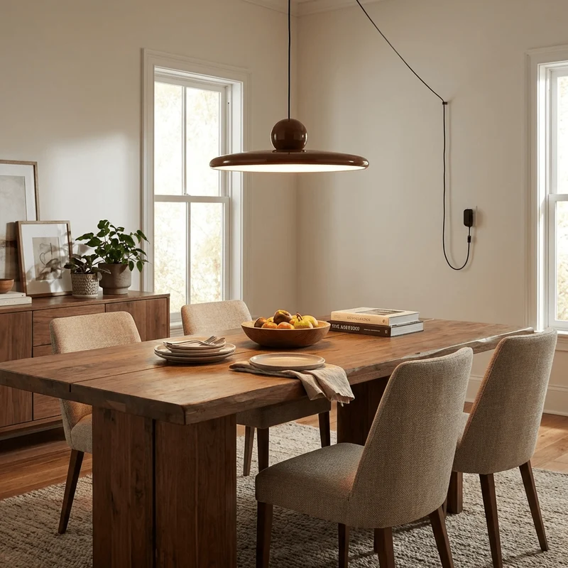 Hangende Plafondlamp Rond Stralend Disc Design Dimbaar 3 Kleuren 450cm Kabel Scandinavisch Interieur Rood Groen Beige | Sansoti