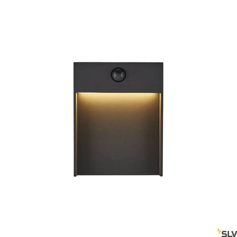 Flatt Sensor Wandlampe 3000K IP65 Anthrazit