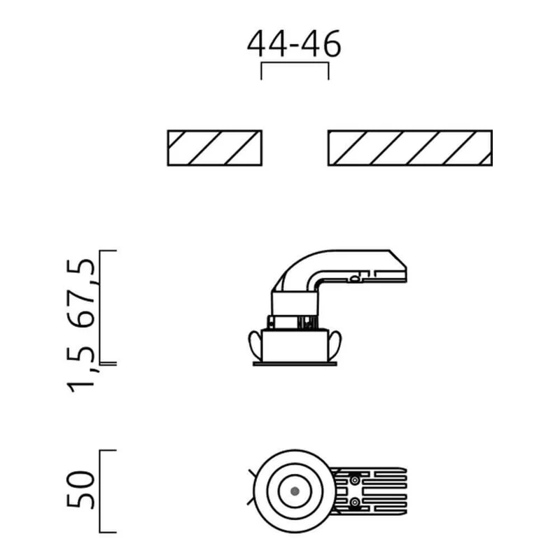 Mini LED Einbaustrahler PIC rund 500lm