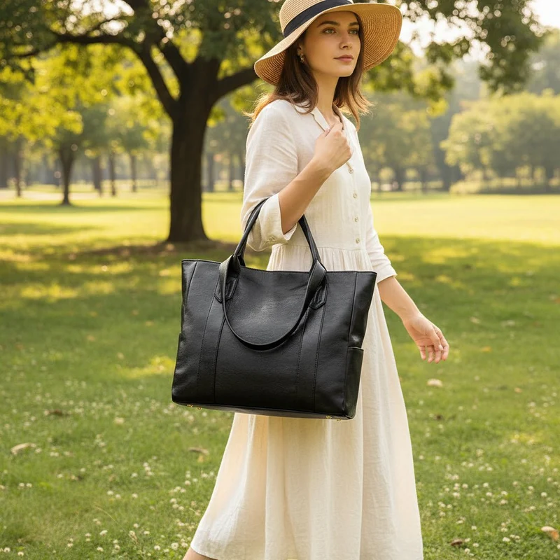 Leren Dames Schoudertas Retro Vintage met Gladde Oppervlak en Verstelbare Riem – Stijlvolle Handtas voor Werk en Dagelijks Gebruik | Sansoti