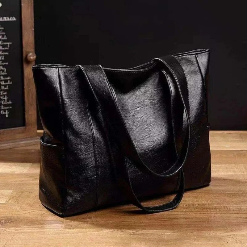 Leren Dames Schoudertas Retro Vintage met Gladde Oppervlak en Verstelbare Riem – Stijlvolle Handtas voor Werk en Dagelijks Gebruik | Sansoti