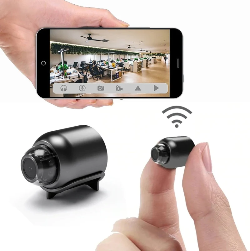 Draadloze Nachtzicht Beveiligingscamera voor Thuisbeveiliging | Compacte WiFi Camera met Infrarood | Sansoti
