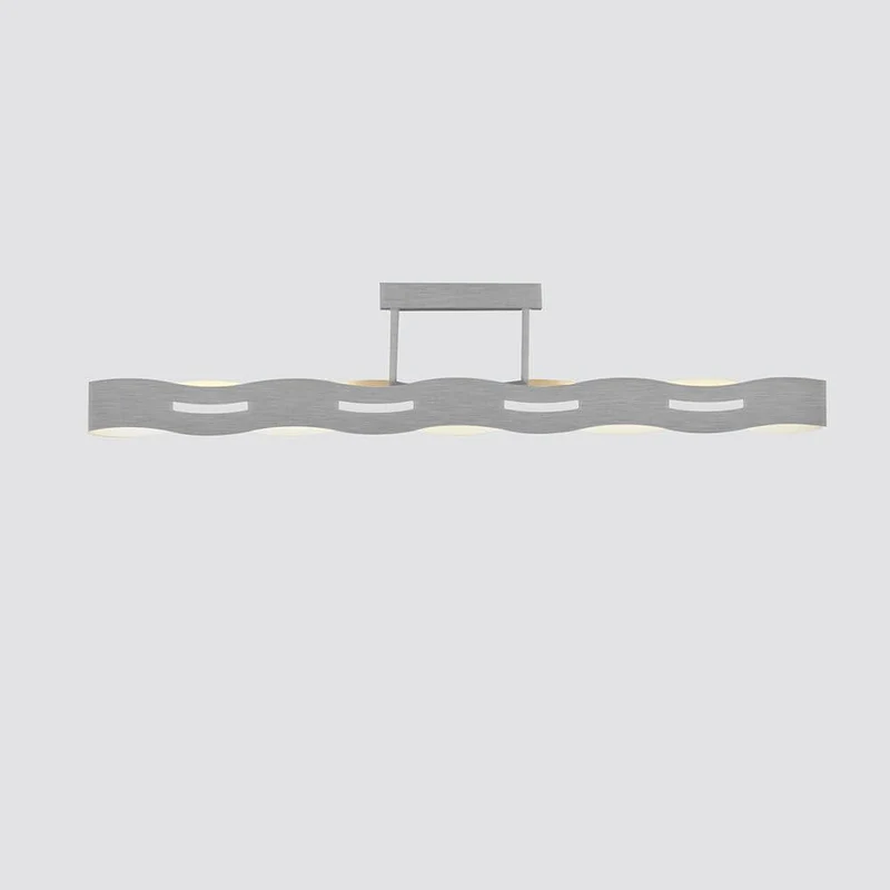 LED Deckenlampe Wave Nickel-Matt, Chrom
