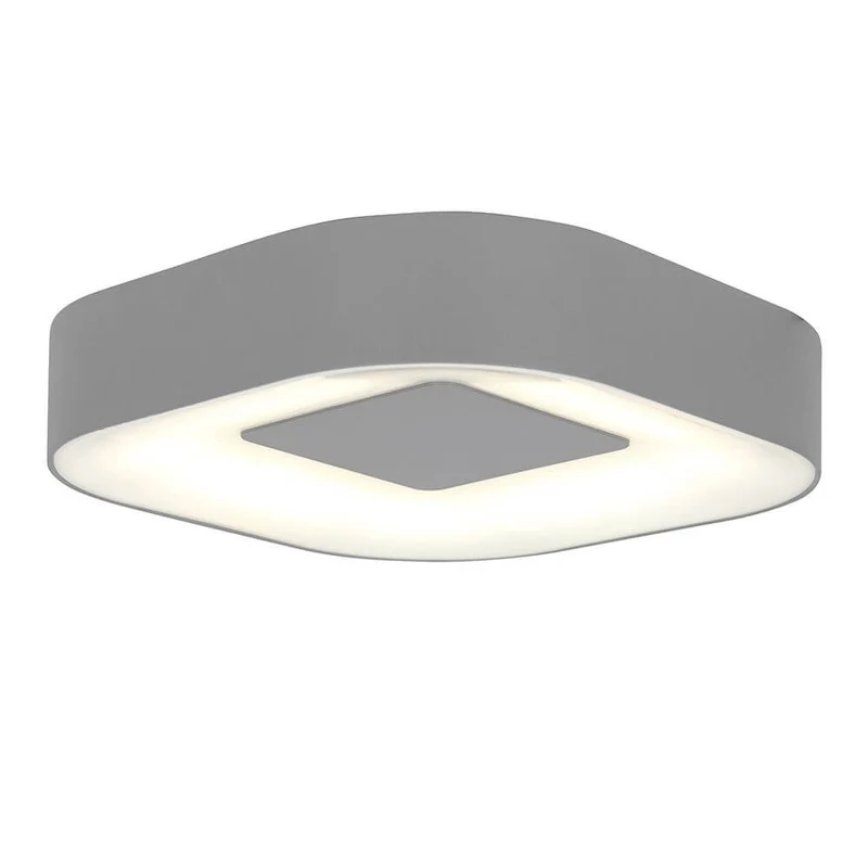 LED Außenwandleuchte Ublo 33x23cm IP44 Grau