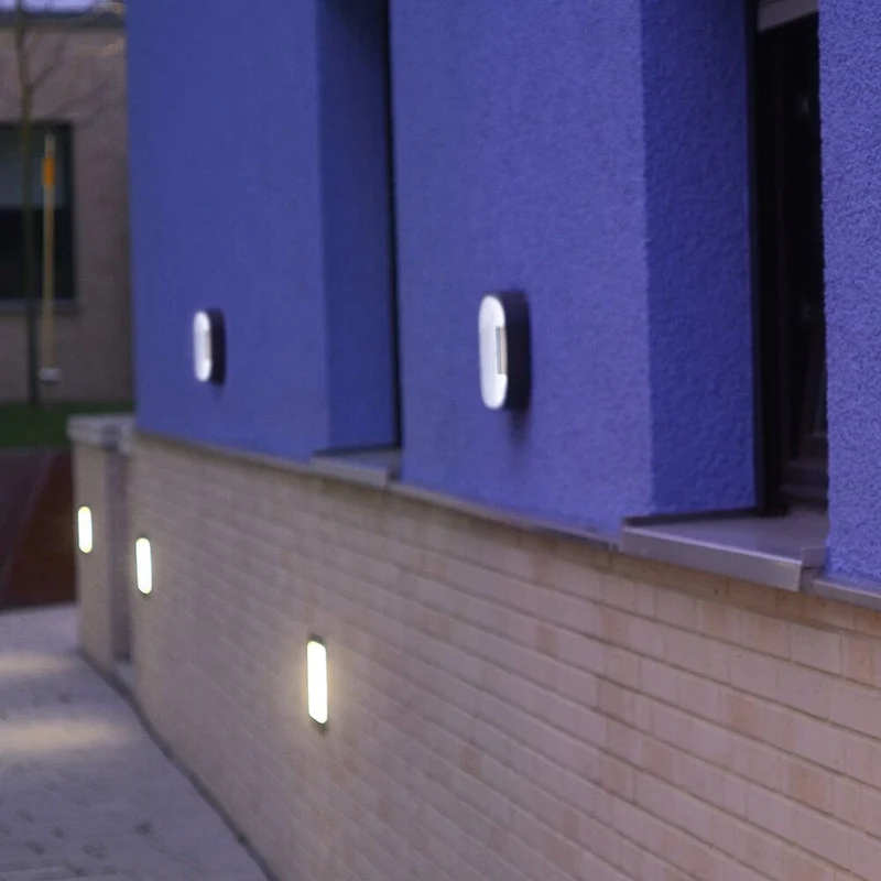 LED Außenwandleuchte Ublo 33x23cm IP44 Grau