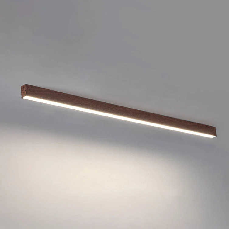 Gang Plafondlamp Hout Langwerpig 60cm 100cm 120cm Ingebouwde LED Lijnlamp Aluminium Hal | Sansoti
