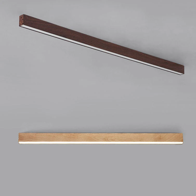 Gang Plafondlamp Hout Langwerpig 60cm 100cm 120cm Ingebouwde LED Lijnlamp Aluminium Hal | Sansoti