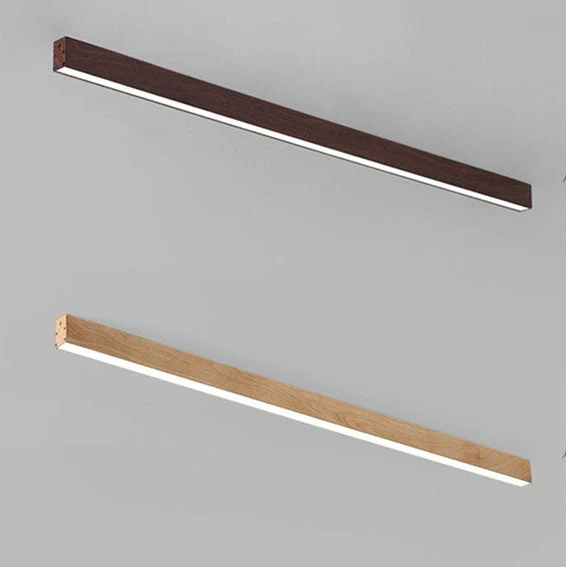 Gang Plafondlamp Hout Langwerpig 60cm 100cm 120cm Ingebouwde LED Lijnlamp Aluminium Hal | Sansoti