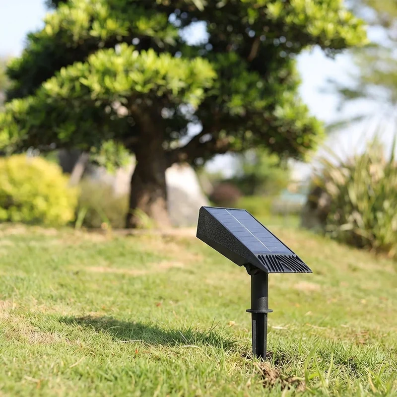 Solar Gevelspot LED Warmwit IP65 Verstelbare Zoomlens Draadloos voor Muur Oprit en Terras | Sansoti