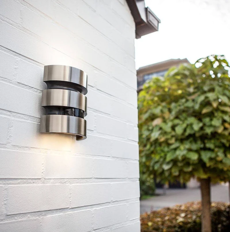 LED Außenleuchte Maya IP44 Edelstahl mit Bewegungsmelder