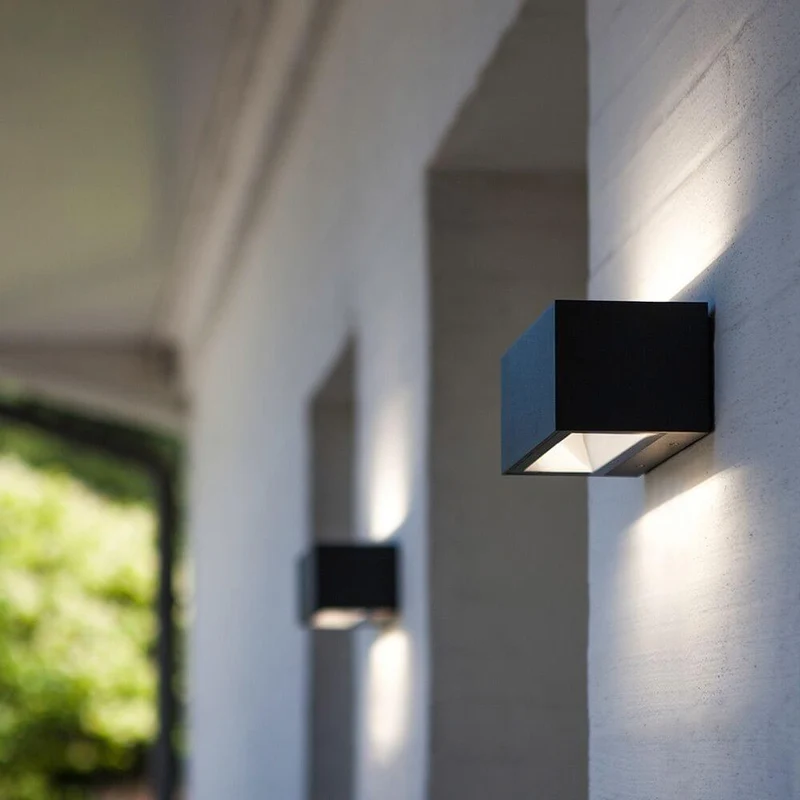 LED Außenwandleuchte Gemini IP54 in Anthrazit