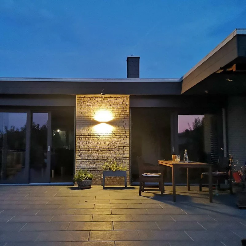 LED Außenwandleuchte Gemini IP54 in Anthrazit
