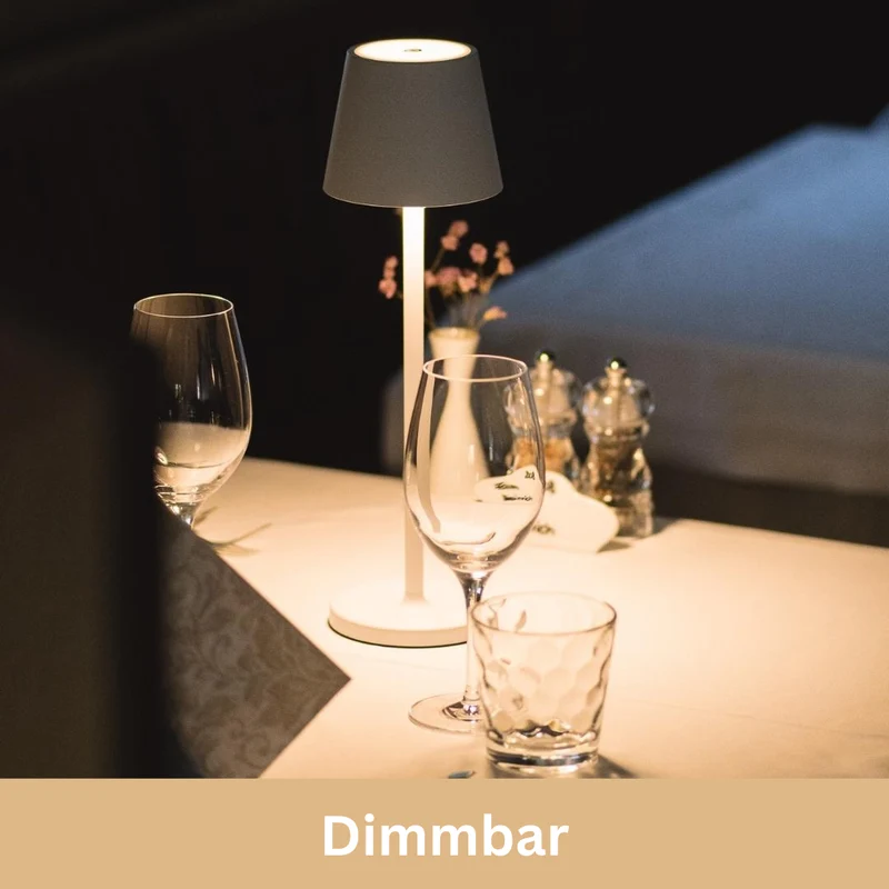 Oplaadbare Tafellamp met Aanraakbediening – Dimbaar Led-Licht – Draadloze Sfeerverlichting voor Binnen en Buiten | Sansoti