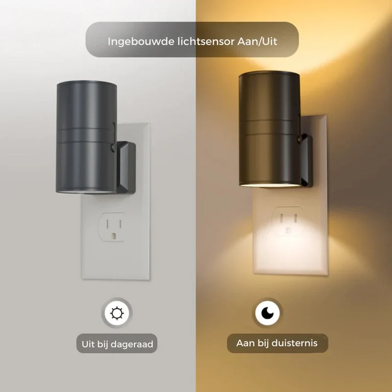Automatische Nachtlamp met Lichtsensor – Zonsopgang Zonsondergang Schakelaar – Praktische Verlichting | Sansoti
