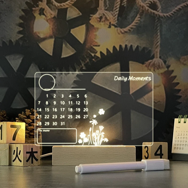 Schrijfbaar Nachtlampje met LED-Verlichting – Creatief Memobord voor Berichten en Notities | Sansoti