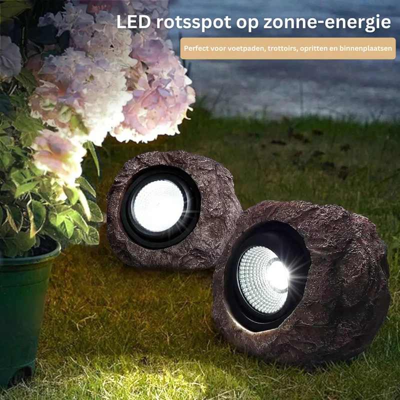 Solarlampen Rotsverlichting LED Tuinverlichting Buitenverlichting Zonne-energie Landschap Pad Terras | Sansoti