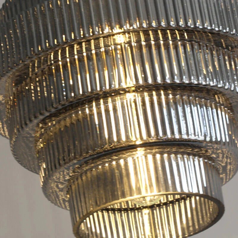 Messingkleurige Hanglamp met Flessendesign – Glazen Kap in Retro Stijl – Ø22cm – E27-Fitting | Sansoti