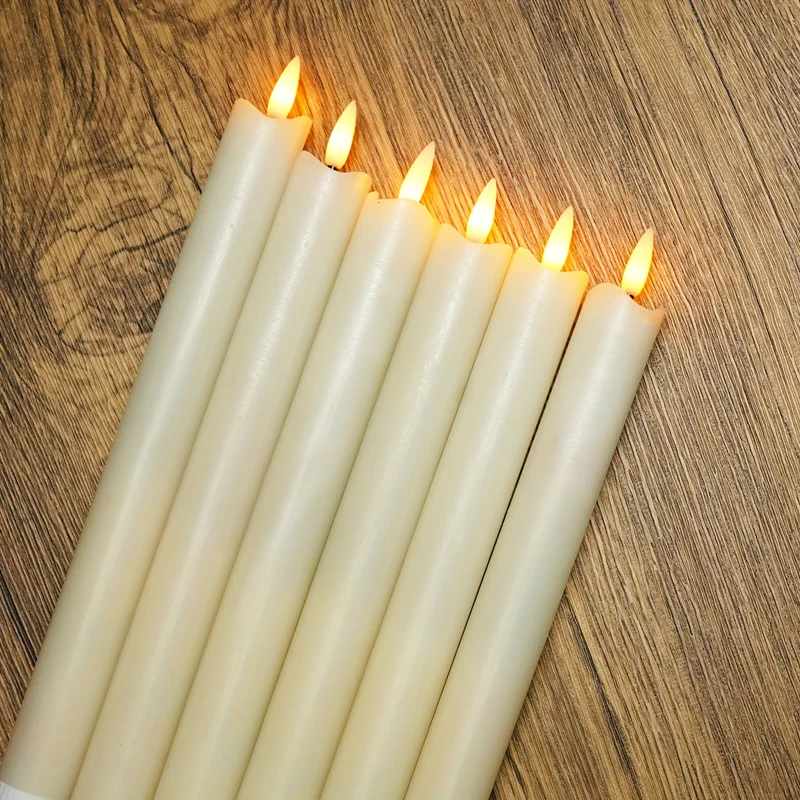 LED Kegelkaarsen met Afstandsbediening – Vlamloze Kaarsen in Ivoor voor Sfeervolle Tafeldecoratie | Sansoti