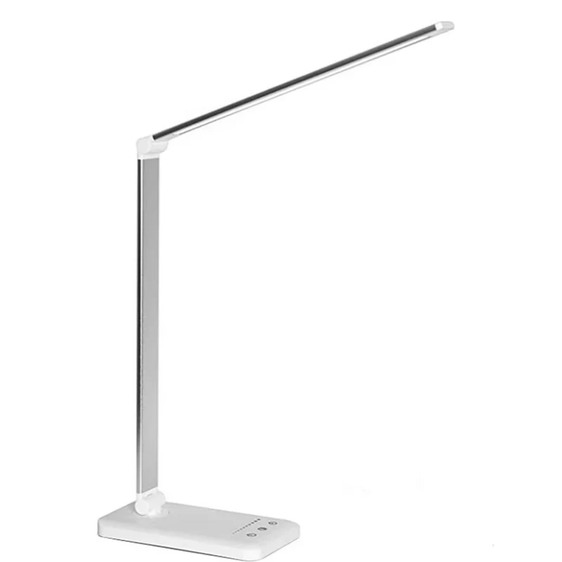 LED Bureaulamp met USB-Oplaadpoort – 5 Lichtstanden en Dimbaar – Flexibele Arm – Oogvriendelijke Verlichting | Sansoti