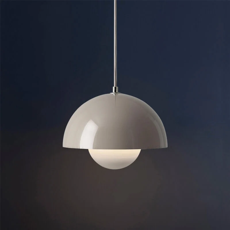 Scandinavische Hanglamp Halfrond Metalen Kap 1-Lichtpunt Modern Design Eetkamer Woonkamer | Sansoti