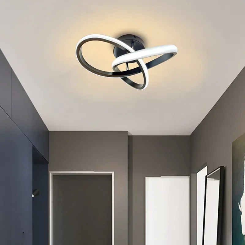 LED Plafondlamp met Dubbele Ringen Modern Design Hal Gang Kantoor Balkon Verlichting Creatief | Sansoti