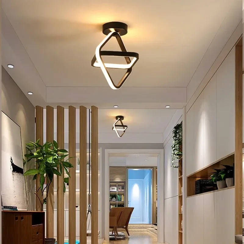 LED Plafondlamp met Dubbele Ringen Modern Design Hal Gang Kantoor Balkon Verlichting Creatief | Sansoti