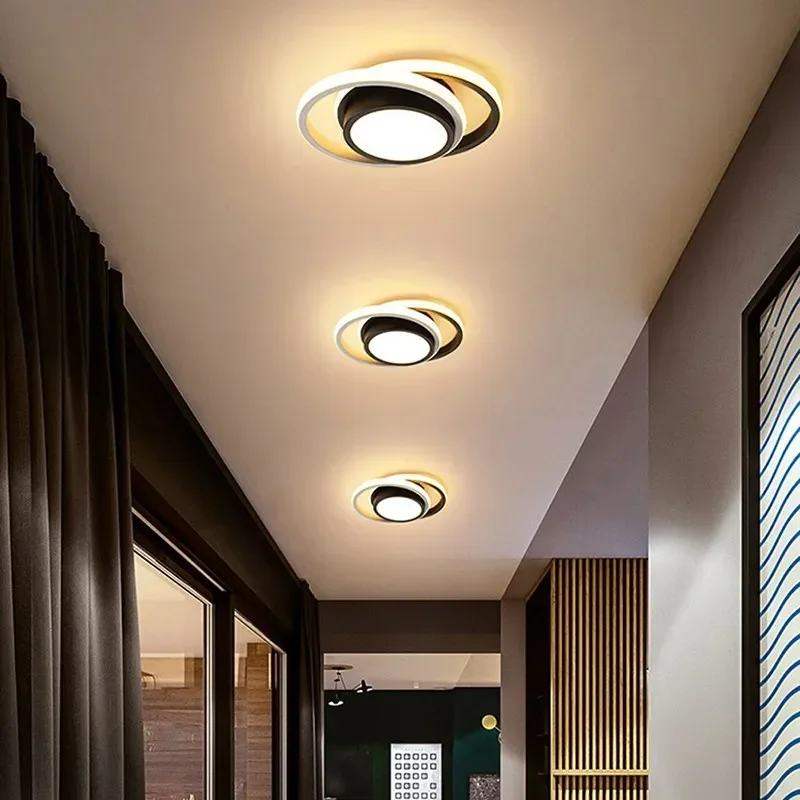 LED Plafondlamp met Dubbele Ringen Modern Design Hal Gang Kantoor Balkon Verlichting Creatief | Sansoti