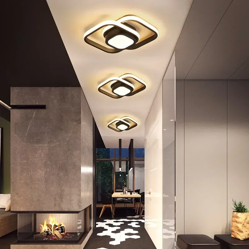 LED Plafondlamp met Dubbele Ringen Modern Design Hal Gang Kantoor Balkon Verlichting Creatief | Sansoti