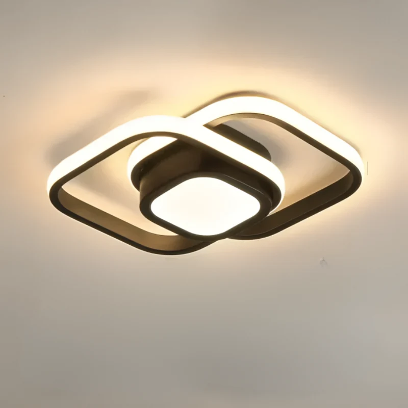 LED Plafondlamp met Dubbele Ringen Modern Design Hal Gang Kantoor Balkon Verlichting Creatief | Sansoti