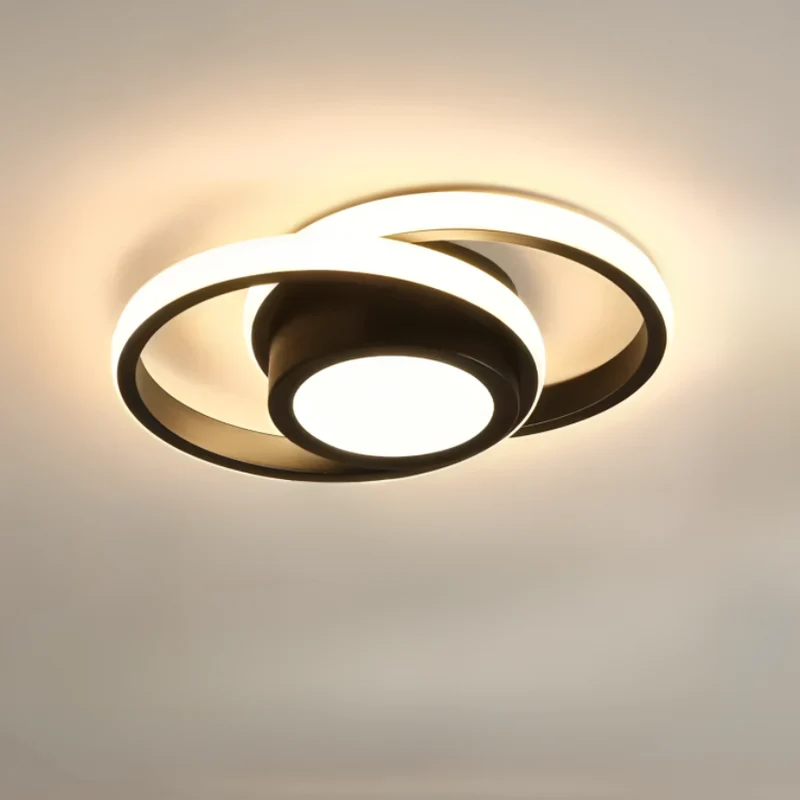 LED Plafondlamp met Dubbele Ringen Modern Design Hal Gang Kantoor Balkon Verlichting Creatief | Sansoti