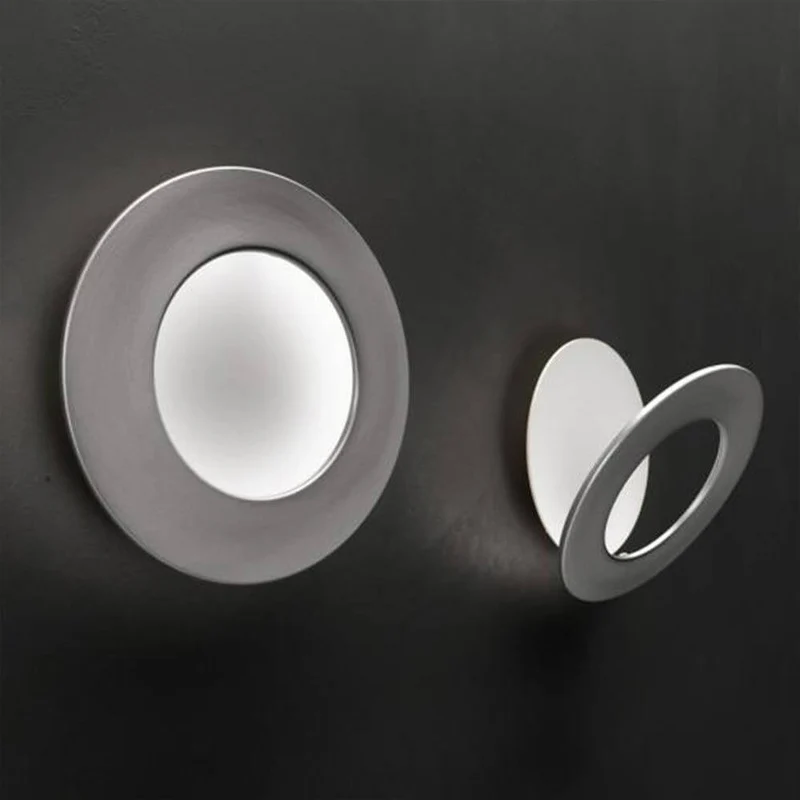 Icone LED Wandleuchte Vera Ø 21cm Weiß, Alu-Gebürstet