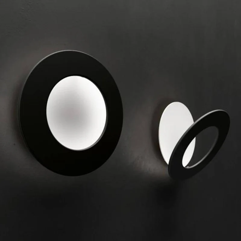 Icone LED Wandleuchte Vera Ø 21cm Weiß, Schwarz
