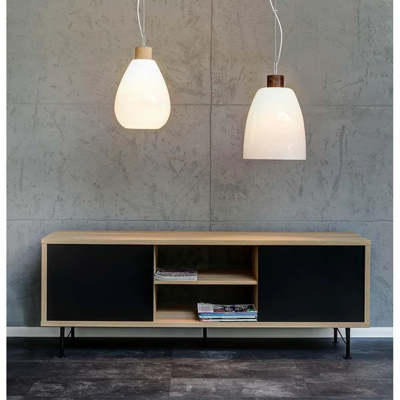 Pendelleuchte Campana Nussbaum, Weiß, Transparent