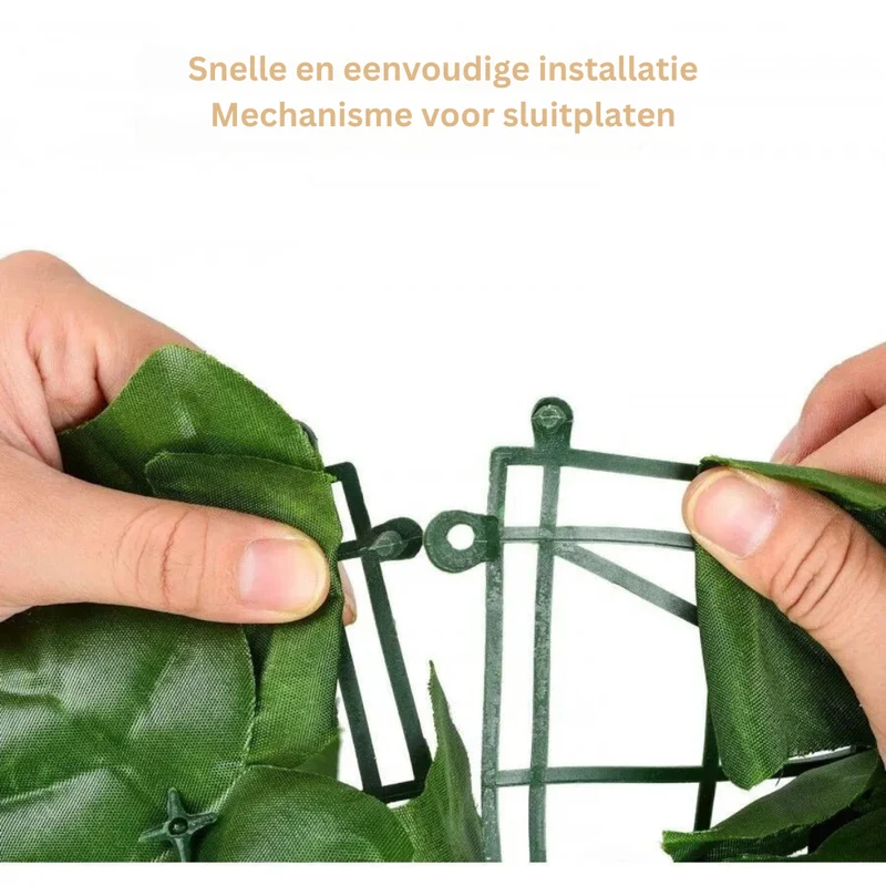 Kunstklimop Haag Uitschuifbare Tuinafscheiding Privacy Scherm Groen Bladerdek Flexibel 300x50cm | Sansoti