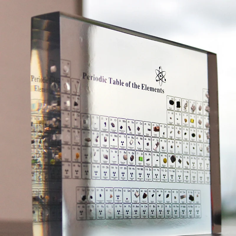 3D Periodieke Tabel met 83 Echte Elementen – Verlichte Display in Acryl voor Wetenschap & Educatie | Sansoti