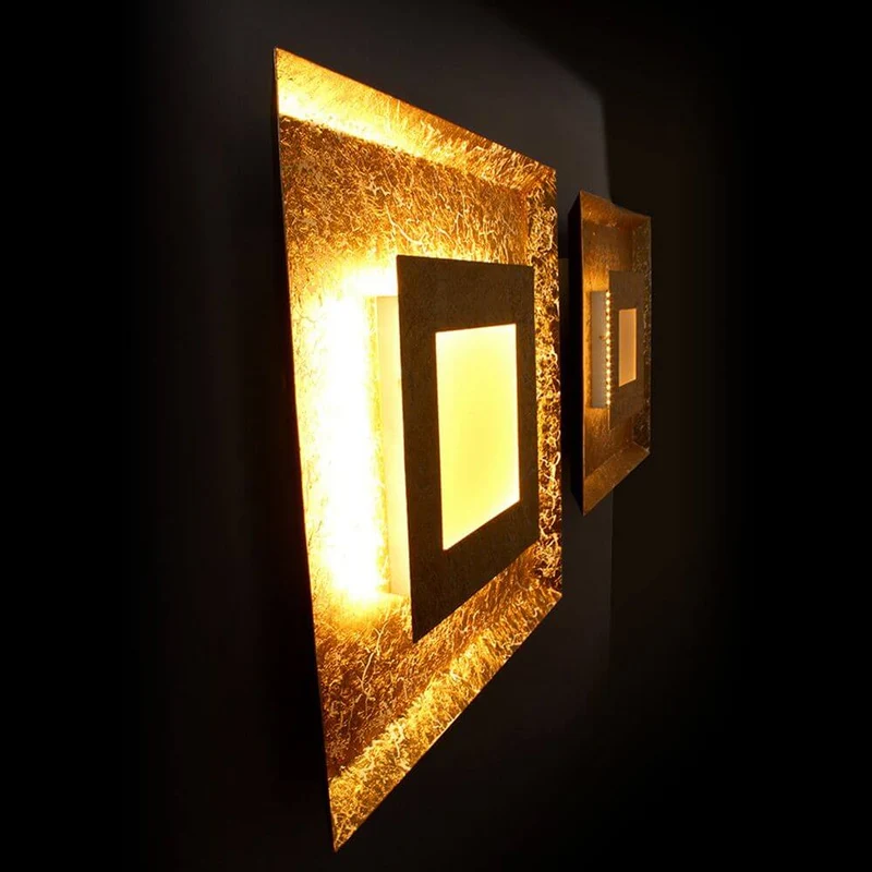 LED Wandlampe Window S Goldfarben