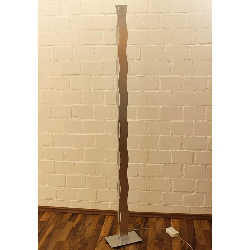 LED Stehleuchte Wave Dimmbar Nickel-Matt, Chrom