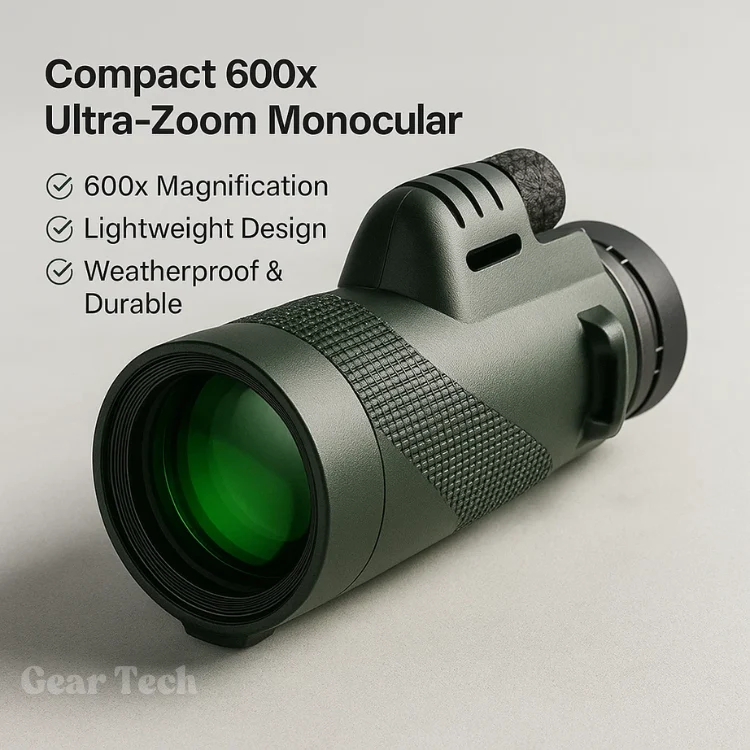 Compacte 600x Ultra-Zoom Monoculair – HD Lens, Lichtgewicht, Ideaal voor Wandelen, Vogels Kijken en Sportevenementen | Sansoti