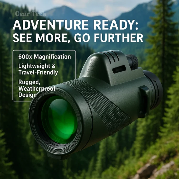 Compacte 600x Ultra-Zoom Monoculair – HD Lens, Lichtgewicht, Ideaal voor Wandelen, Vogels Kijken en Sportevenementen | Sansoti