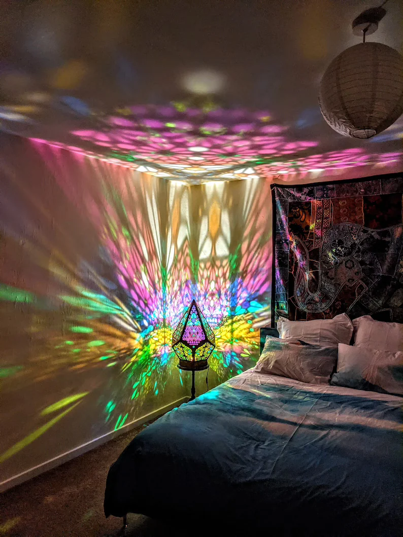 Boheemse Diamant Tafellamp met USB LED – Handgemaakte Nachtlamp voor Slaapkamer en Woonkamer | Sansoti