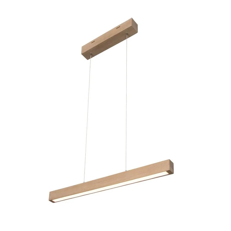 LED Hängeleuchte Smal Touch-Dimmer 2100lm Eiche-Geölt