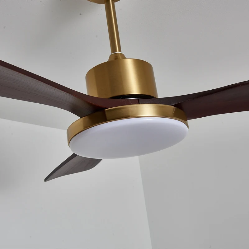Moderne Plafondventilator met Verlichting – Houten Bladen & Afstandsbediening | Sansoti