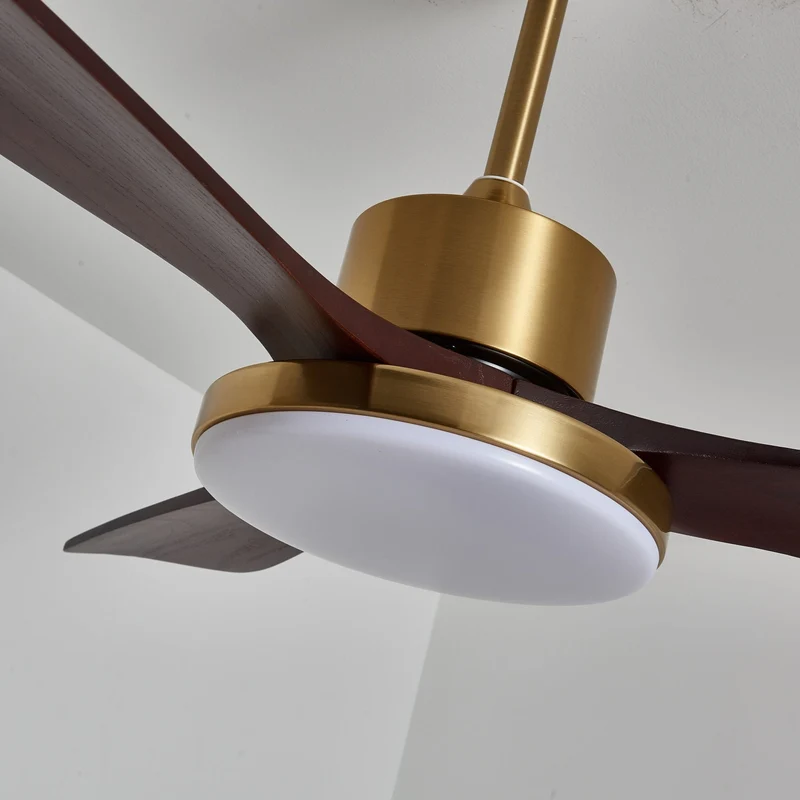 Moderne Plafondventilator met Verlichting – Houten Bladen & Afstandsbediening | Sansoti