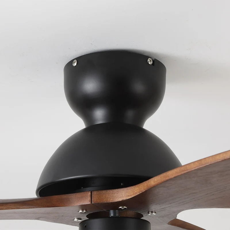 Plafondventilator met Verlichting – Scandinavische Ventilator met Lamp – Houten Bladen en LED-Verlichting | Sansoti