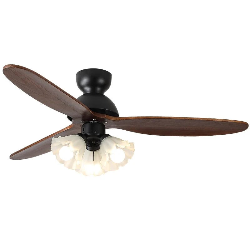 Plafondventilator met Verlichting – Scandinavische Ventilator met Lamp – Houten Bladen en LED-Verlichting | Sansoti