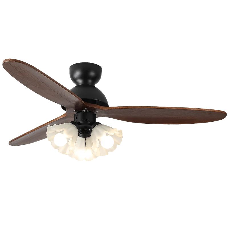 Plafondventilator met Verlichting – Scandinavische Ventilator met Lamp – Houten Bladen en LED-Verlichting | Sansoti