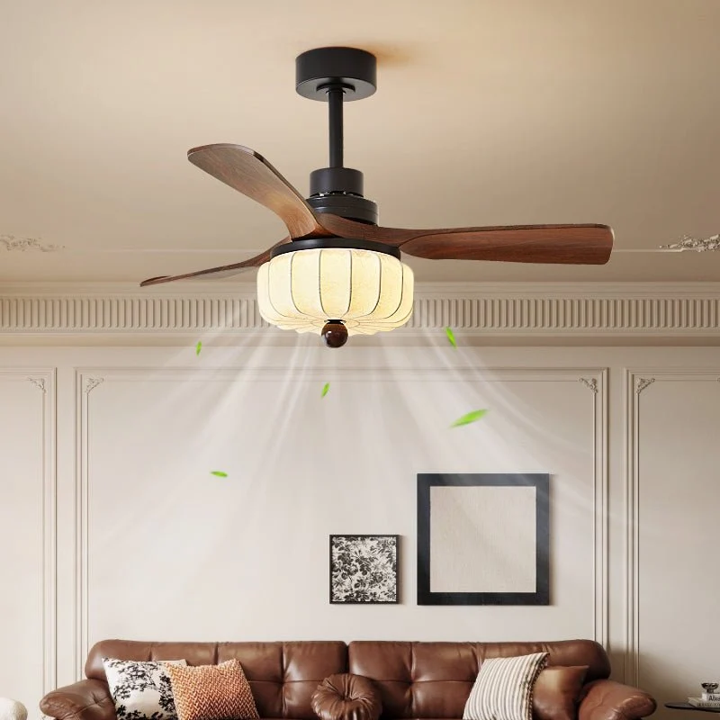 Vintage Plafondventilator met Verlichting en Afstandsbediening – Modern Design met 6 Snelheden | Sansoti